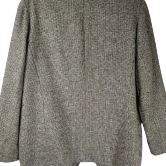 Lafayette 148 New York Tweed Wool Blend Blazer Womens Brown Jacket Size 14 - Picture 4 of 11